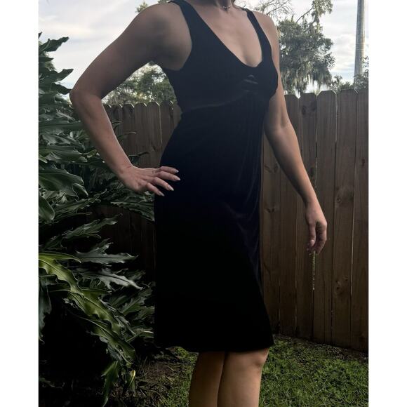 Armani Collezioni Velvet Sleeveless Knee Length Dress Size 4 Made In Italy - Picture 13 of 13